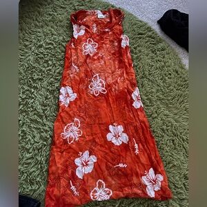 Midi tropical orange Dress!